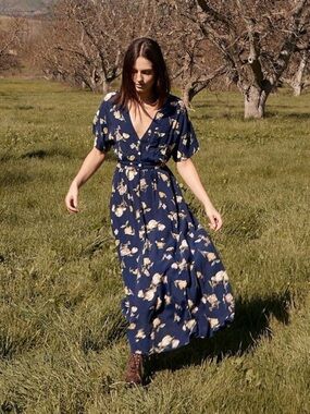 RARE EUC Christy Dawn Lottie Dress in Midnight Poppy Sz M